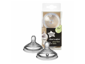 Tommee Tippee Smoczek do butelki wolny przepływ 0m+ (1) 2 szt.