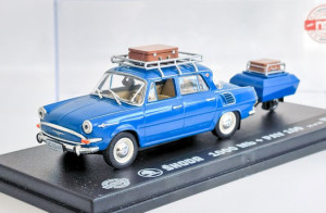 MJ Skoda 1000 MB z przyczepą PAV 100, niebieski
