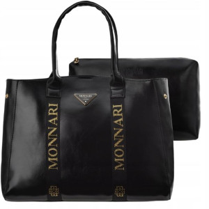MONNARI Torebka SHOPPER Duża TORBA Na Ramię CZARNA