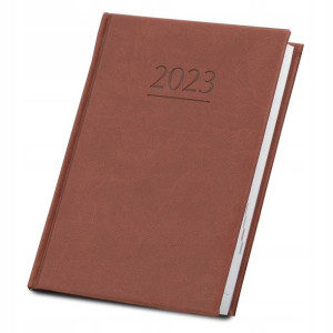Kalendarz Książkowy 2023 B6 Dzienny Brązowy