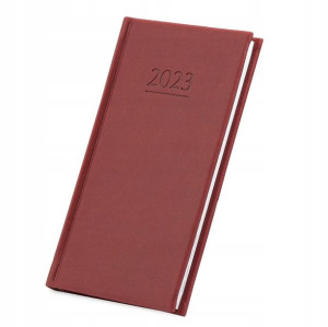 Kalendarz Kieszonkowy Książkowy 2023 Bordowy