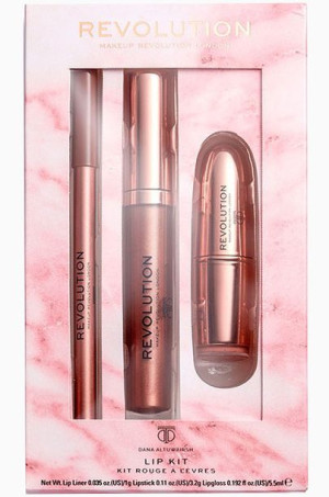 Makeup Revolution Szminka Pomadka Konturówka Zestaw