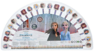 ZESTAW 20 el FROZEN II Kraina Lodu - kredki i ołówki z gumką