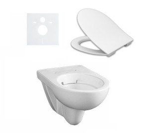 Miska Wc Koło Nova Pro Rimfree+deska Clage Samar Slim