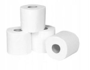 Ekonomiczny, biały papier toaletowy, 4 rolki