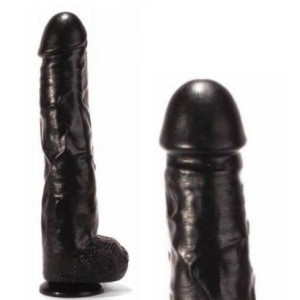 OGROMNE Dildo z przyssawką 40cm Czarne