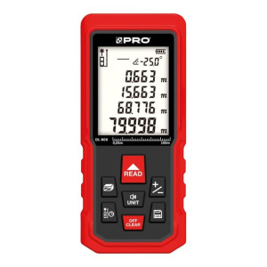 PRO DL-80X dalmierz laserowy czerwona wiązka do 80m, LCD, IP54 (16782)