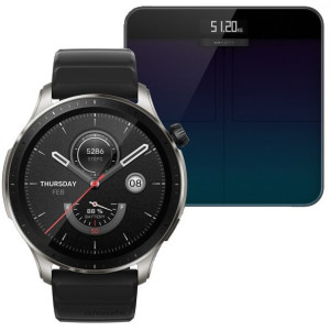 Smartwatch Amazfit GTR 4 czarny + Waga Smart Scale