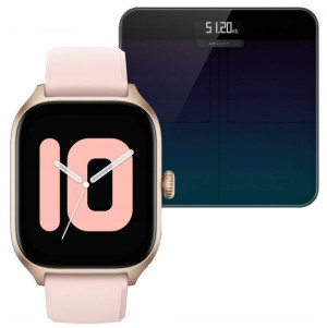 Smartwatch Amazfit GTS 4 różowy+ Waga Smart Scale