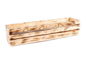 Duża Opalana Drewniana Skrzynka Na Kwiaty I Zioła Balkonówka 70x18x15 Cm