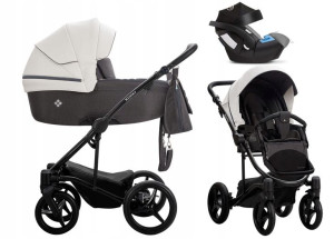 BEBETTO wózek TORINO 3w1 Cybex ATON 5 SKÓRA 01