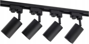 Zestaw Szynoprzewód 2m + 4 Lampy Gu10 Czarny