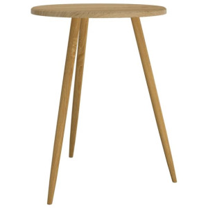 Stolik bistro, jasnobrązowy, Ø60x76 cm MDF i żelazo