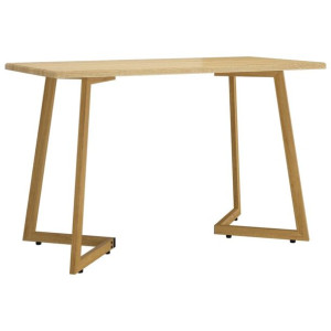 Stół do jadalni, jasnobrązowy, 120x60x74 cm, MDF i żelazo