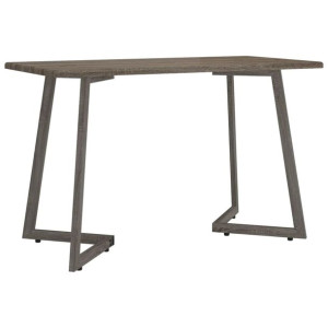 Stół do jadalni, szary, 120x60x74 cm, MDF i żelazo