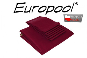 Kupon sukna na stół bilardowy- Europool 45- Burgundy  6 ft z płytą j.