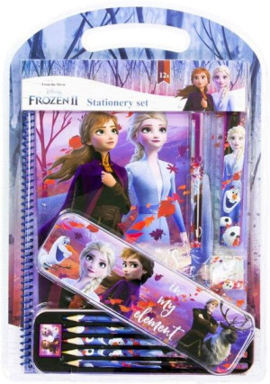 ZESTAW 12 el  KRAINA LODU FROZEN 2: piórnik, zeszyty, kredki