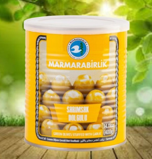Oliwki Zielone Z Czosnkiem 400g Marmarabirlik
