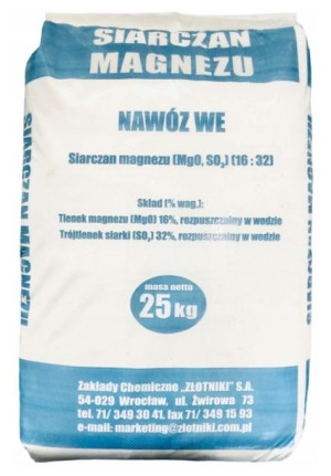 Nawóz Siarczan Magnezu Siedmiowodny 25Kg Siarka