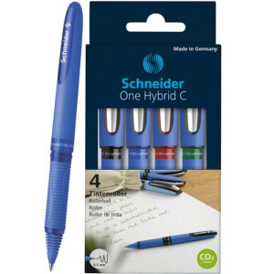 Pióro Kulkowe Schneider One Hybrid C 0,5 Mm W Etui 4 Szt Miks Kolorów