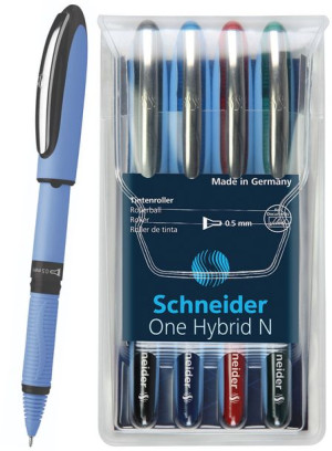 Pióro Kulkowe Schneider One Hybrid N 0,5 Mm W Etui 4 Szt Miks Kolorów