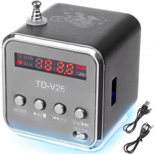 Głośnik Bezprzewodowy Przenośny Mini Radio FM LED