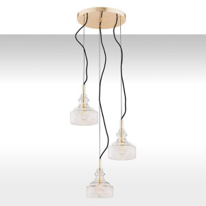 Cruz lampa wisząca 3 złota 1462 Argon