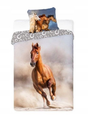 Pościel Bawełniana 160x200 Koń Konie z Końmi Horse