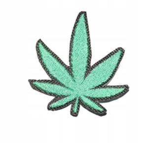 Naszywka Naprasowanka Zioło Marihuana Termo Klej