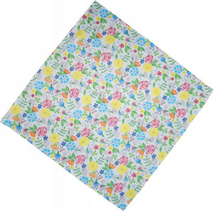 Serwetka Serweta Bawełniana Kwiaty Kwiatki 80x80