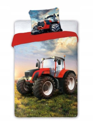 Pościel 140x200 Bawełniana Traktor Farma Ciągnik