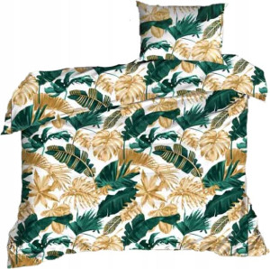 Pościel 120x90 Liście Palmy Bawełniana Monstera