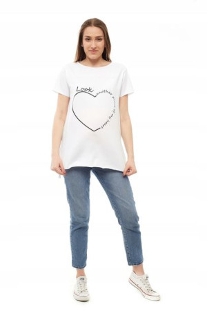 Bluzka Ciążowa Koszulka Bawełniana 2XL/3XL Serce