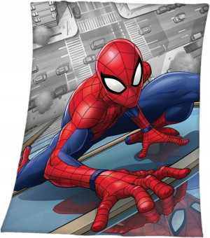 Koc 120x140 Polarowy Spiderman Pająk Spider Man