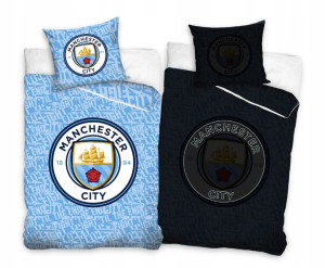 Pościel 160x200 Manchester City Świecąca Bawełna