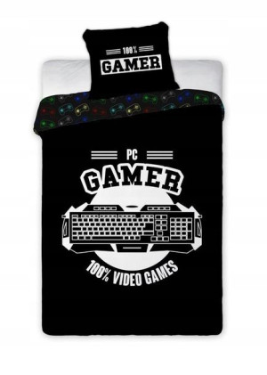 Pościel 160x200 Bawełniana Gamer Gamerska Gry Game