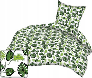 Pościel 120x90 Niemowlęca Liście Palmy Monstera