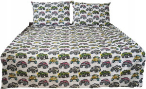 Pościel 160x200 Bawełniana Jeep Auta Monster Truck
