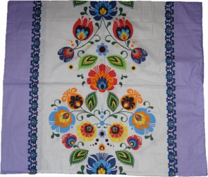 Bawełniana Poszewka 70x80 Folk Łowicz Łowicka