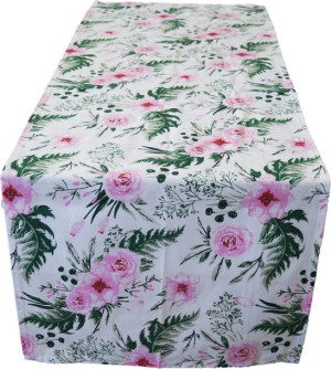 Bieżnik Obrus 40x120 Bawełniany Kwiaty Kwiatki