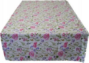 Bieżnik Obrus 60x120 Bawełniany Kwiaty Kwiaty Łąka