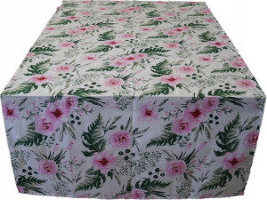 Bieżnik Obrus 60x120 Bawełniany Kwiaty Róże Kwiat