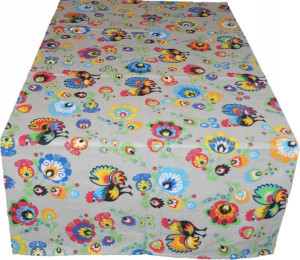 Bieżnik Obrus 60x200 Bawełniany Folk Łowicz Łowick