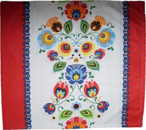 Bawełniana Poszewka 70x80 Folk Łowicz Łowicka 70