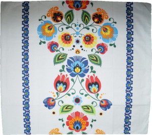 Bawełniana Poszewka 70x80 Folk Łowicz Łowicka 70