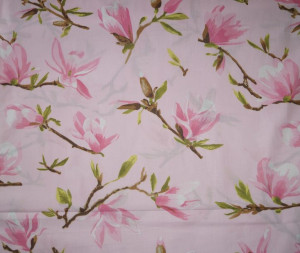 Tkanina Bawełniana Pościelowa Kwiaty Magnolia
