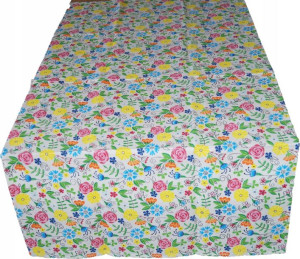 Bieżnik Obrus 60x140 Bawełniany Kwiaty Kwiatki