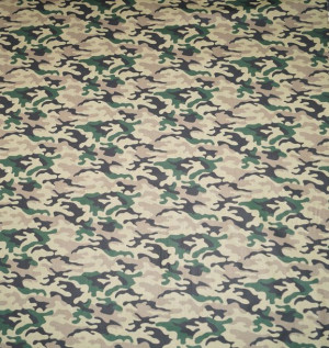 Tkanina Bawełniana Pościelowa Moro Wojsko Military
