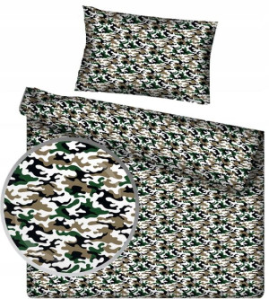 Pościel 140x200 Bawełniana Moro Wojskowa Militarna