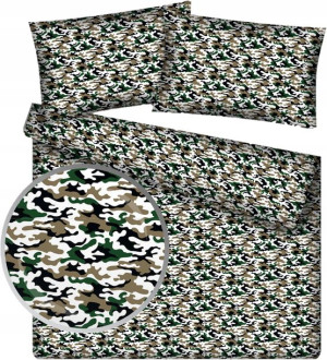 Pościel 160x200 Bawełniana Moro Wojskowa Militarna